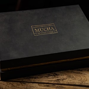 Luxury Playing Cards Gift Box. Mucha Mucha Holo Edition Luxury Set of Playing Cards. Luxury playing card gift box.