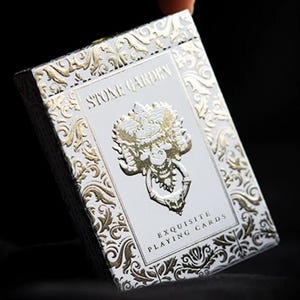 Stone Garden Gothic gargoyle  statues and architectural Luxury Playing Cards.