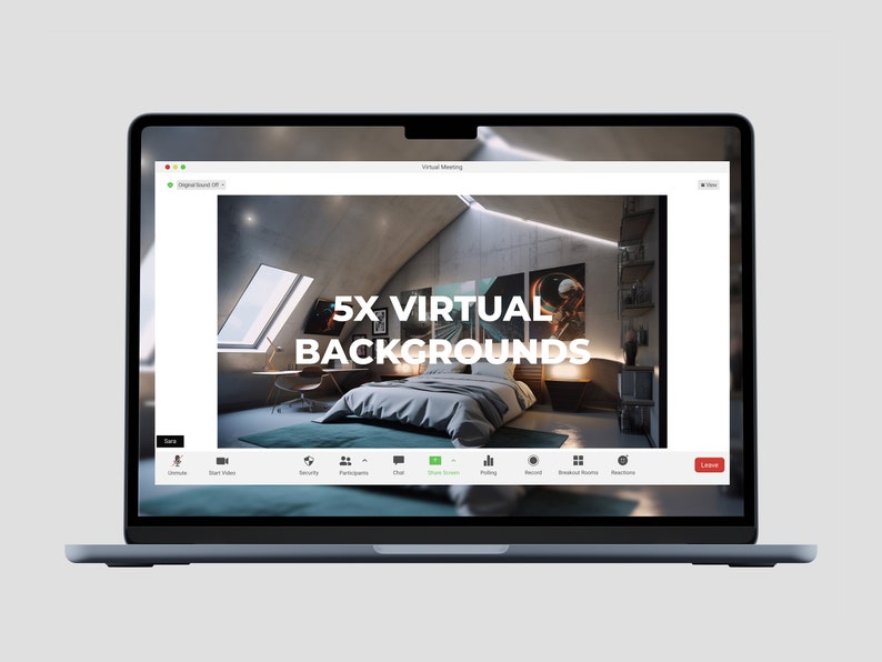 Futuristic Bedroom Virtual Background Pack for Zoom & Hangouts 5