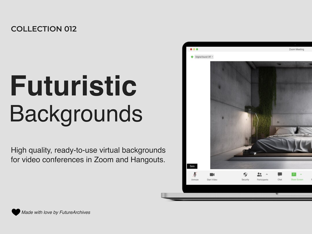 Futuristic Bedroom Virtual Background Pack for Zoom & Hangouts 5