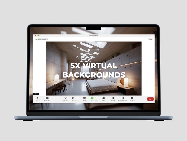 Futuristic Bedroom Virtual Background Pack for Zoom & Hangouts 5