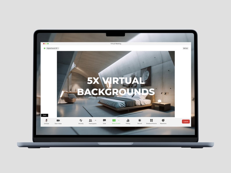 Futuristic Bedroom Virtual Background Pack for Zoom & Hangouts 5