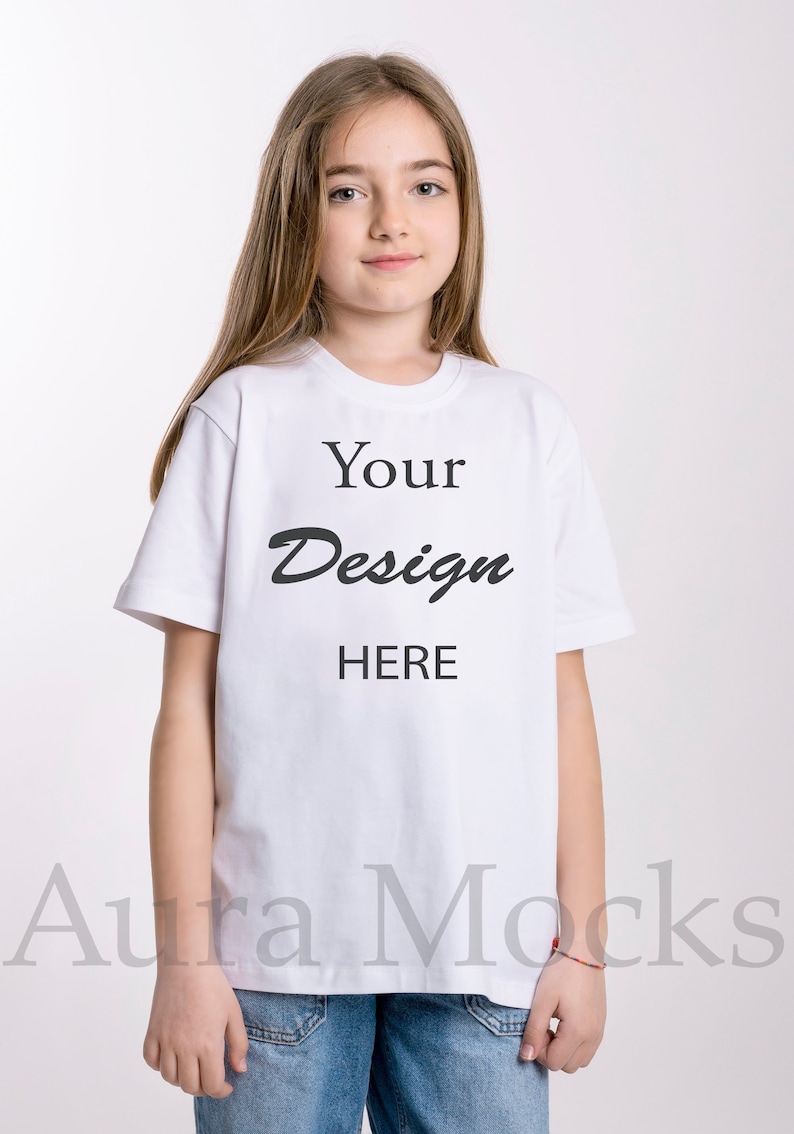 Gildan 5000b White Mockup, Model Mockup, Gildan Youth T Shirt, Sleeve