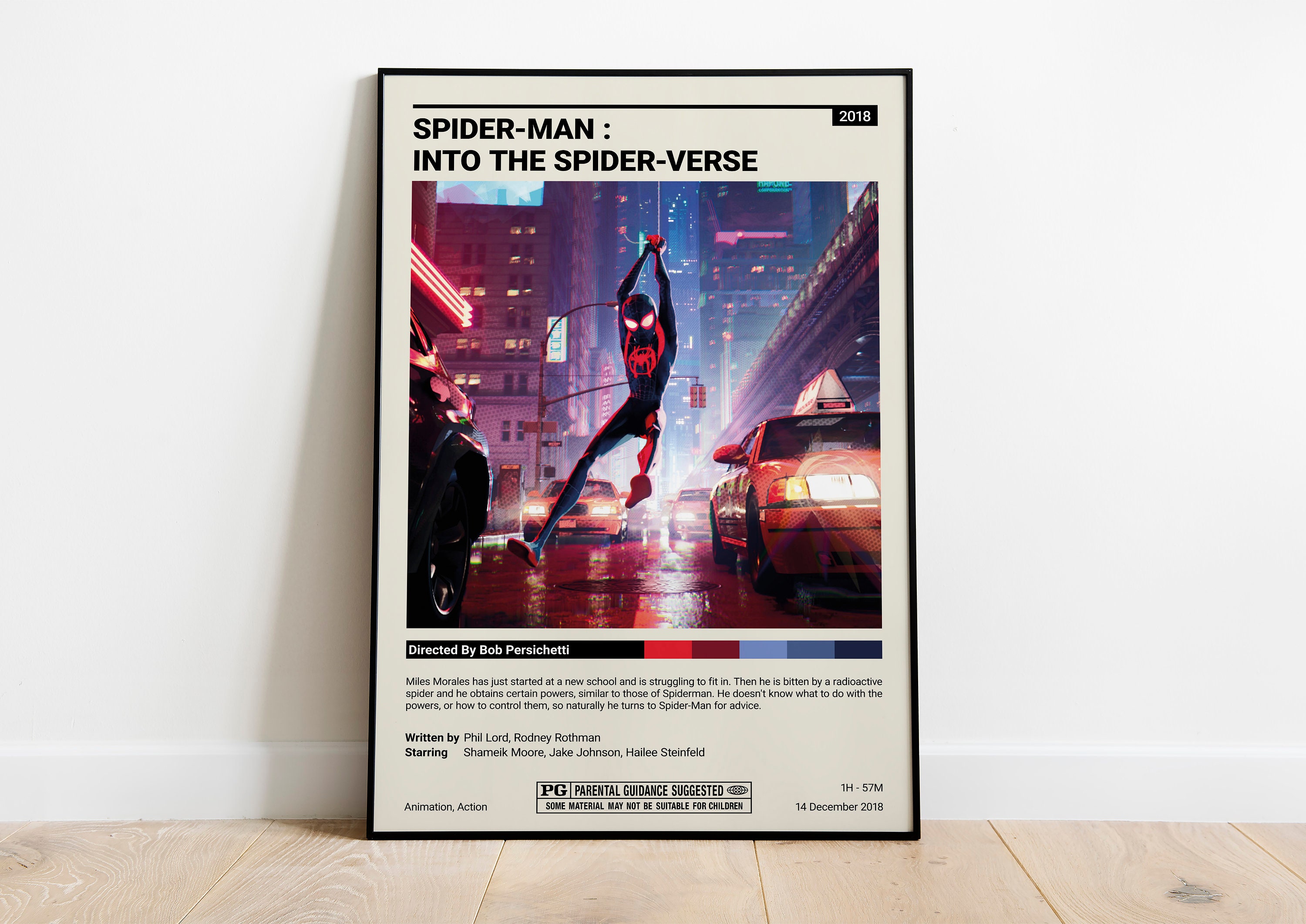 Discover Spiderman Into the Spider Verse Movie Poster | Spiderman Print | Miles Morales | Spiderman Movie poster | Into the Spider verse Poster