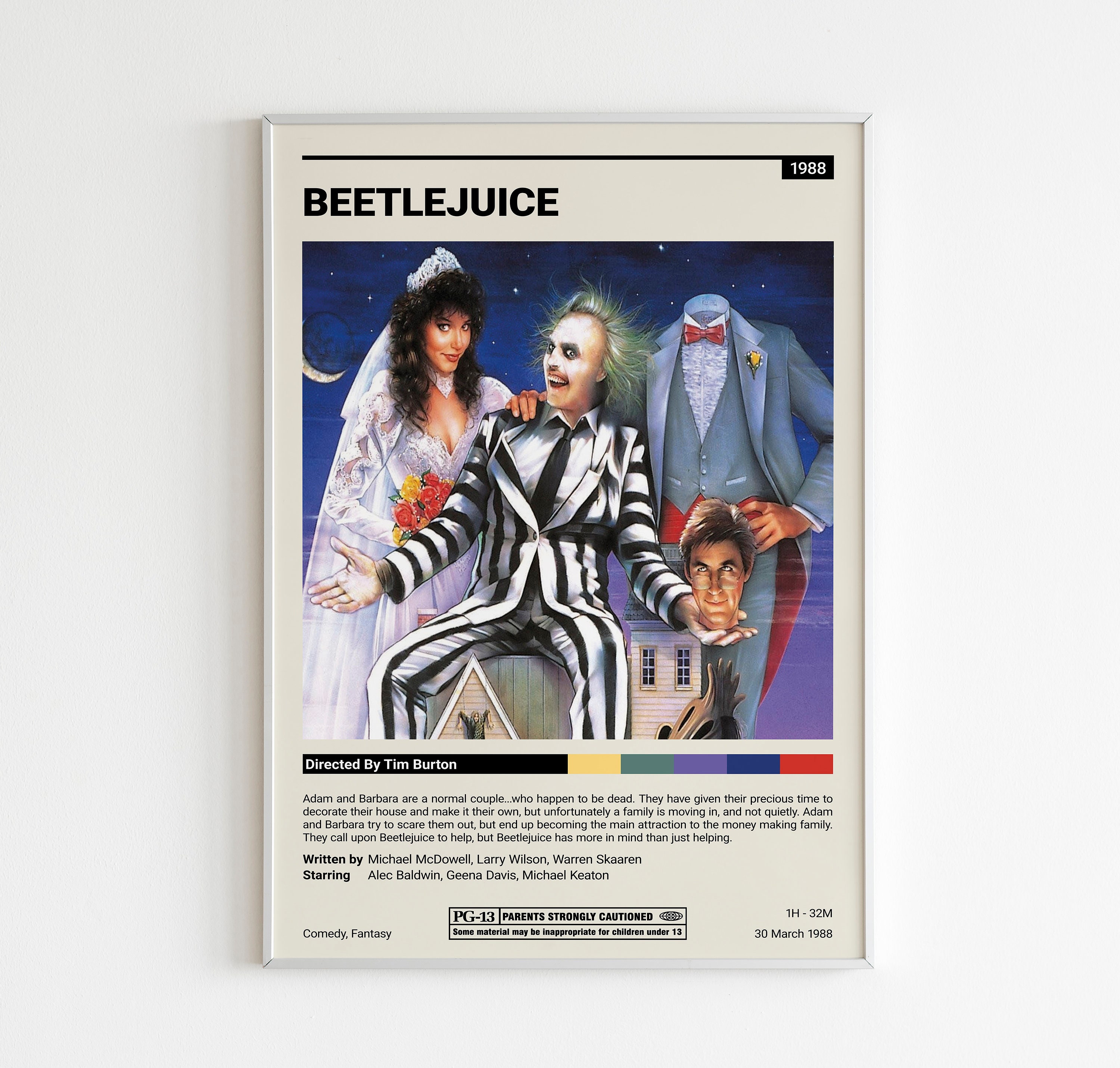 Beetlejuice Tim Burton Gothic Style Drawing