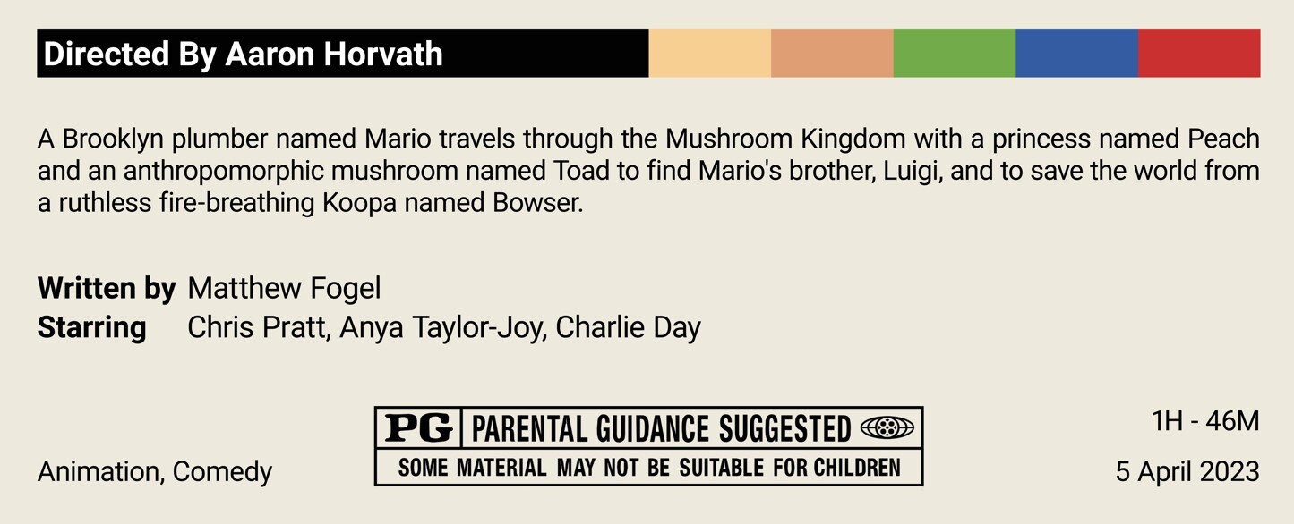 The Super Mario Bros. Movie Poster Super Mario Movie Poster sold by