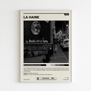 Affiche film culte La Haine - poster cinéma humour affiche film culte