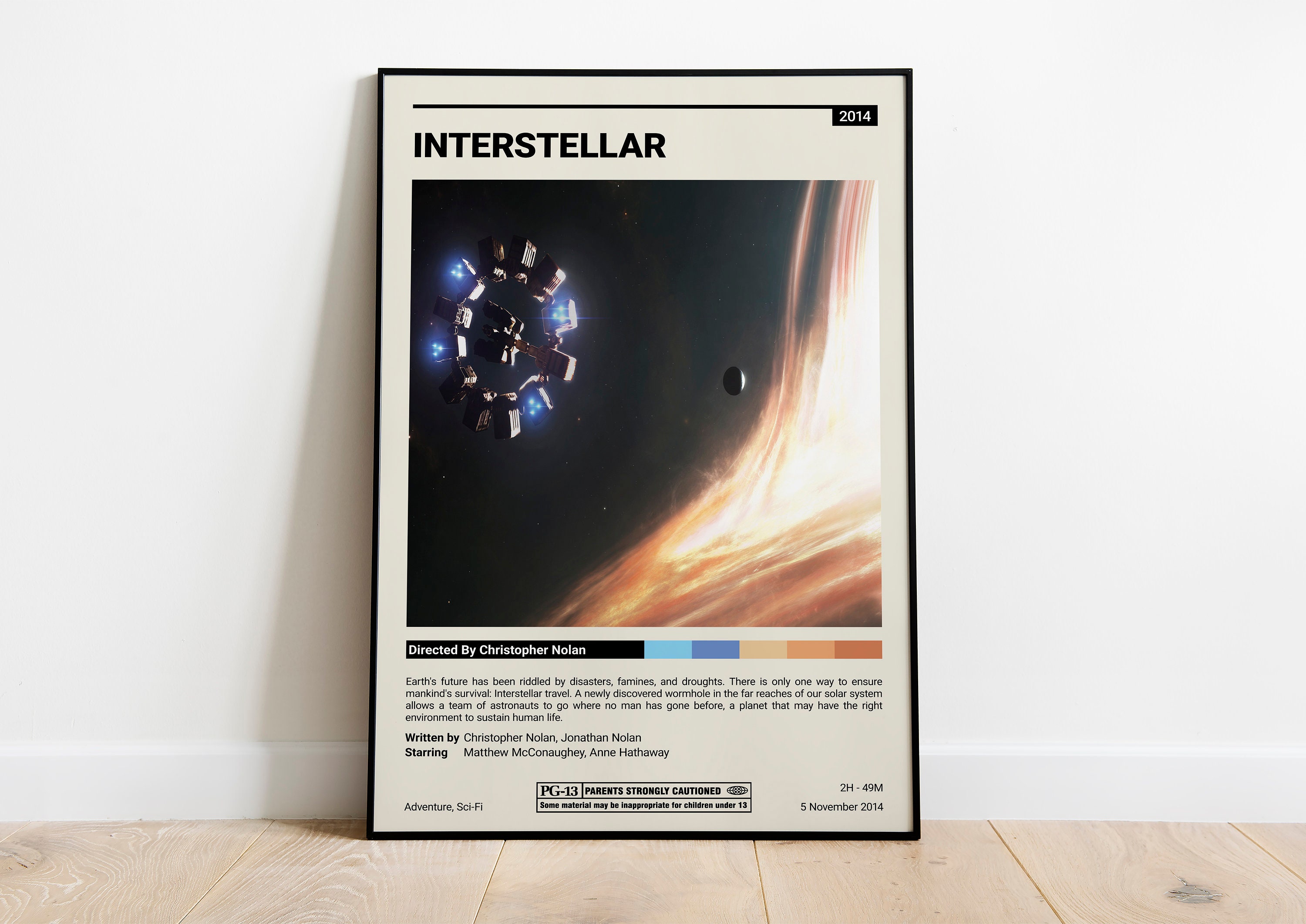 Interstellar Movie Poster | sci-fi Movie Poster | Christopher Nolan