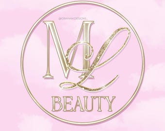 Premade, Logo For Beauty Business, Salon Logo, Any Name Added, Pink Shine Theme