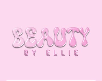 Beauty Logo Design, Bubble Logo Pink, For business Owner, Beauty Logo, Any name added