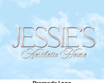 Beauty Logo Design, Premade Logo, Blue and gold, Salon business logo, Boutique logo, Girly, Any Name Added, Real estate logo