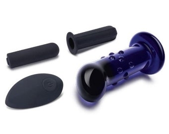 Vibrating USB Rechargeable Remote Controlled Glass Dotted Dildo P-Spot G-Spot Women Men Vibrator