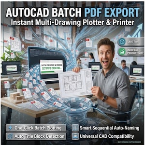 AutoCAD Automatic PDF LISP | Batch Plot Title Blocks | CAD Automation for Architects, Engineers, Surveyors & Drafters