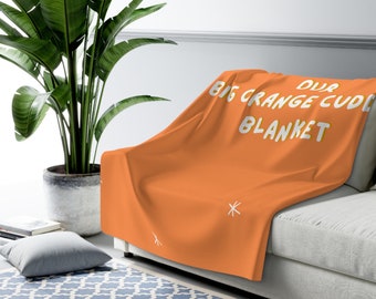 Nuestra gran manta naranja suave de vellón Sherpa