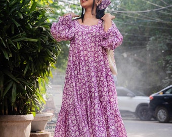 Floral Romantic Dress – Summer Midi Boho Wedding Guest Women Clothing