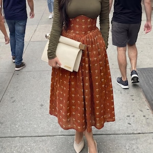 Corset Skirt,  Midi Skirt, Indian Skirt