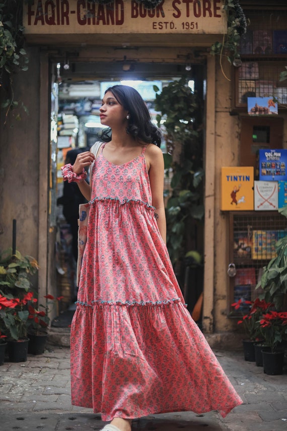 Floral Maxi Women Dress - Wedding Guest Indian Bohemian Garden Party Outfit