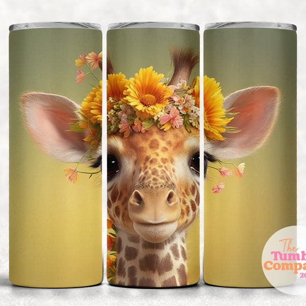 Giraffe 20oz Skinny Tumbler Sublimation Wrap Png | Sublimation Designs | Tumbler Wrap | Png for Sublimation | Digital Download