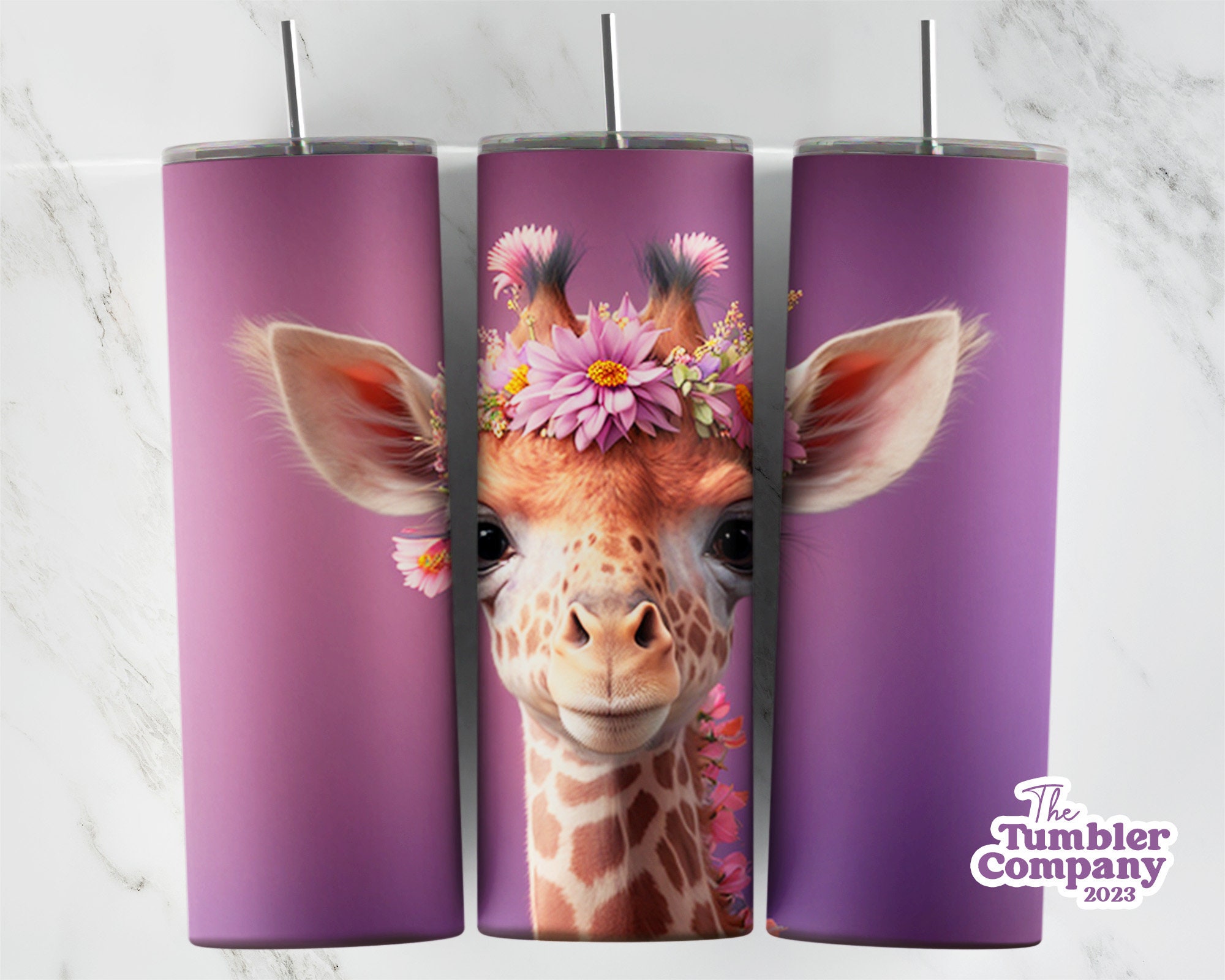 Pretty Giraffe Tumbler – Red Sonya Creations