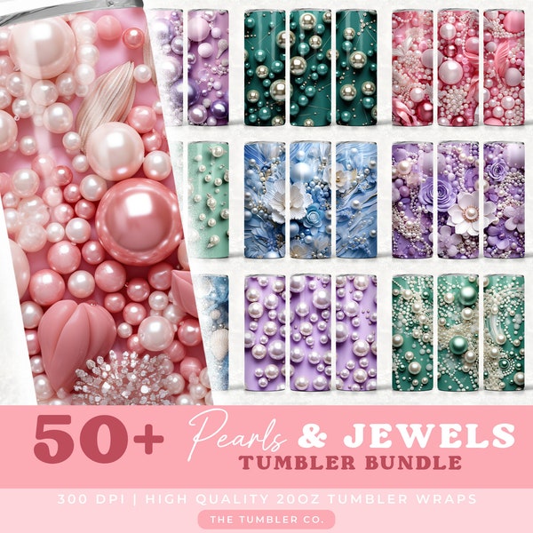 50+ Pearls and Jewels Tumbler Wrap Png | Sublimation Designs | Tumbler Wrap | Png for Sublimation | Tumbler Bundle 20oz Skinny