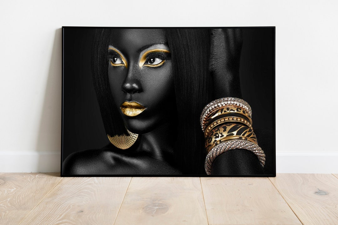Ethnic Art African Girl Wall Decor Black Woman Wall Decor Etsy