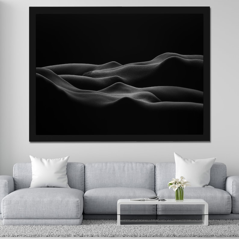 Sensual Wall Art, Nude Wall Art, Naked Women Body Canvas Print, Erotic