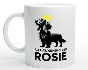 Taza de café personalizada Wirehaired Dachshund / divertido perro Wiener regalo único para el propietario de Doxie / regalo personalizado de mamá perro salchicha