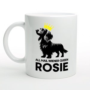 Personalized Wirehaired Dachshund Coffee Mug | Funny Wiener Dog Unique Gift for Doxie Owner | Custom Sausage Dog Mom Gift