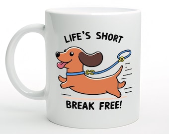 Dachshund Cute Coffee Mug | Funny Weenie Dog Unique Gift for Doxie Mom | Wiener Dog Lovers Gift for Mother's Day