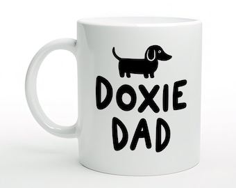 Dackel Hund Doxie Dad Kaffeetasse | Lustiger Dackel Hund Einzigartiges Geschenk für Dad Dad | Dackel-Liebhaber-Geschenk für den Vatertags-Cup