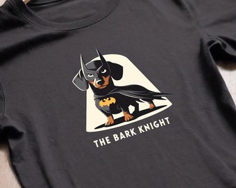 Dachshund Kids Tshirt | Funny Batman Wiener Dog Unique Gift for Children | Comic Sausage Dog Gift For Boy & Girl