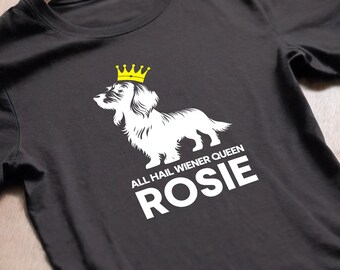 Personalisierte Drahthaar Dackel Unisex Tshirt | Lustige Dackel Einzigartiges Geschenk für Doxie Besitzer | Benutzerdefinierte Dackel Geschenk