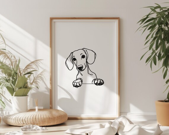 Dessous De Verre Céramique Fait Main - Motif Teckel Aquarelle Avec Pompon - 10x10cm - Cadeau Amoureux Chiens