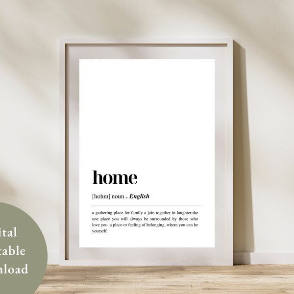 Home Definition Printable , Wall Art Best Fine Art Home Decor, Dictionary Art Print, Dictionary Print, Urban Dictionary, Family Gift