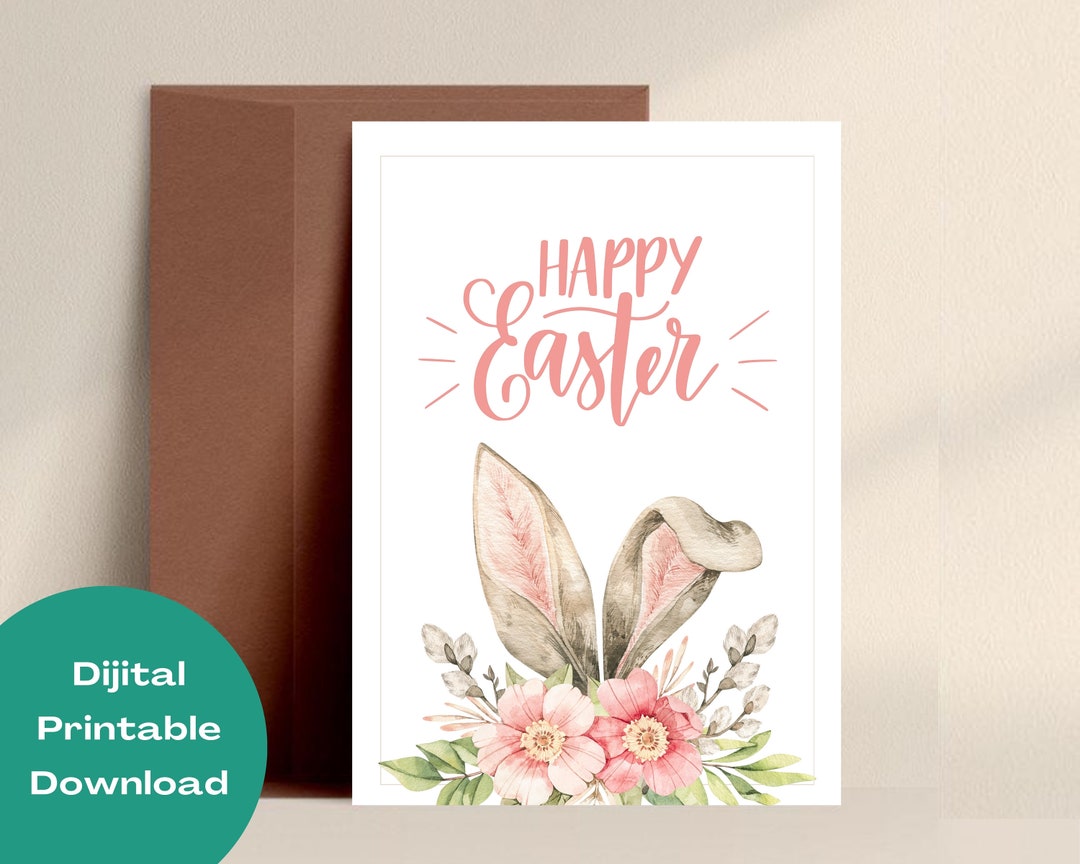 Happy Easter Bunny Ears Png, Beatrix Potter Card, Easter Card Funny ...