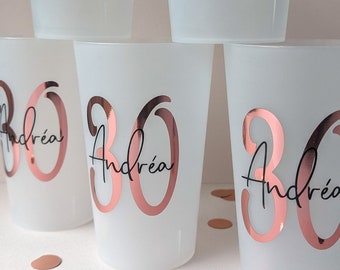 personalized 18th birthday cup, personalized wedding glass, guest favor, personalized birthday decoration, reusable cup