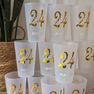 personalized birthday cup personalized glass wedding guest gift decoration personalized birthday reusable cup age