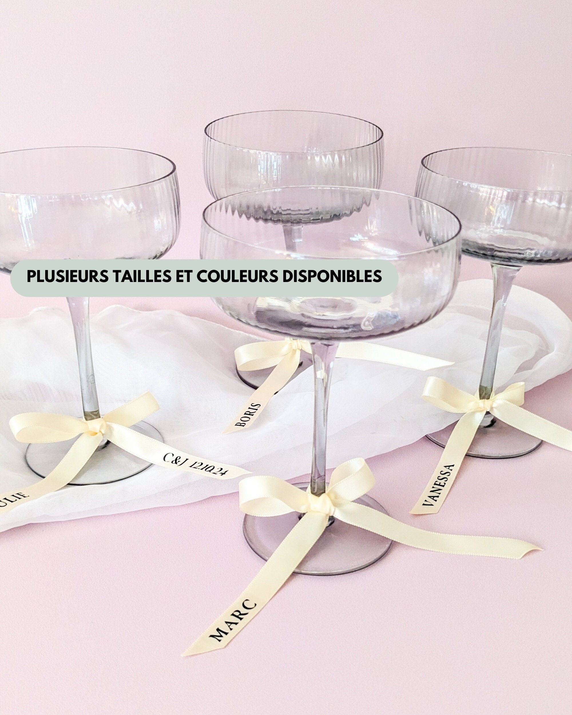Jingmore 24 Pack Wine Glass Bows - Self-Adhesive Drink Markers For Weddings & Parties - View #6