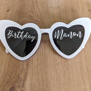 Lunettes de soleil personnalisées pour mariage accessoire photo evjf stickers lunettes soleil anniversaire lunette soleil coeur image 7