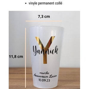 gobelet personnalisé anniversaire baptême verre personnalisé mariage cadeau invité décoration personnalisée anniversaire gobelet prénom image 5