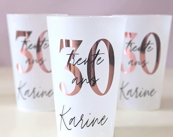 Personalized cups for birthdays, baptisms, and weddings - personalized party favors and decorations - reusable cups