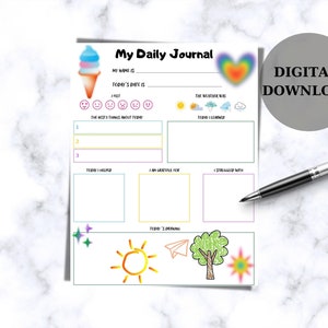 Kids Diary Printable Journal for Kids Diary for Children - Etsy