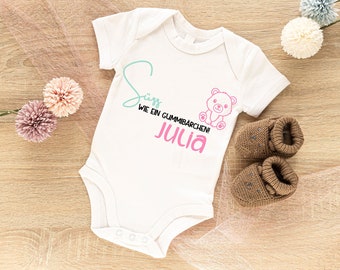 Baby bodysuit sweet as a gummy bear | Girl | Birth gift | Personalized baby bodysuit | Body with name | Baby bodysuit bear