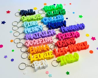 3D Personalized Keychain with Name | PLA Name Tag | Personalized Gift for Children & Adults | Handmade | Durable