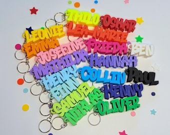 Personalized 3D Name Keychain | Colorful Name Made of PLA | Gift Idea for Starting School & Birthdays | Schoolchild 2026