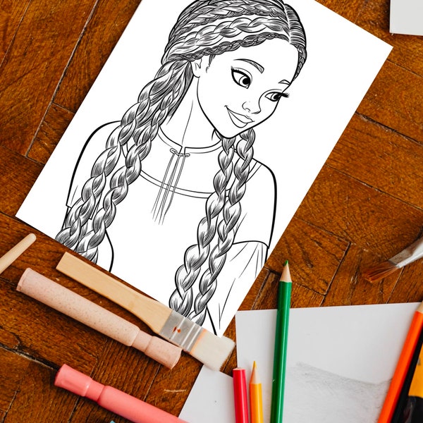 Black Girl Coloring Page, kids POC, African woman, Black Barbie, dunkelhäutiges Mädchen Ausmalbilder, Malvorlage Kinder, printable, download