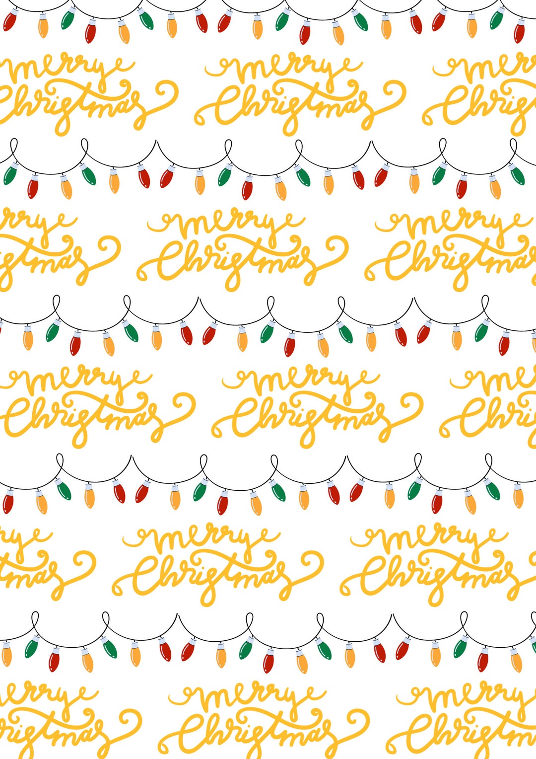 Christmas Wrapping Paper Etsy