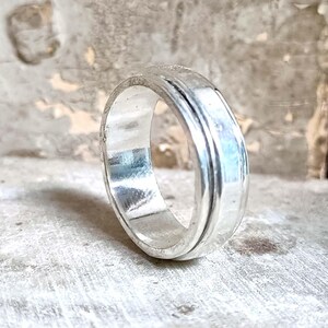 Meditationsring, 925 Sterling Silber Ring, Spinner Ring, Angst Ring, Sorgen Ring, Fidget Ring, Bandring, Versprechen Ring, Jubiläum Ring