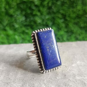 Lapis Lazuli Ring, Handmade Ring, Ring For Women, 925 Silver Ring, Gemstone Ring, Natural Lapis Lazuli, Statement Ring, Lapis Jewelry