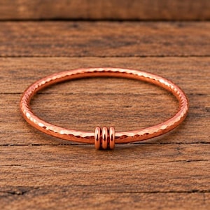 100 % Pure Copper Bangle, Spinner Bangle, Handmade Bangle, Cuff Bangle, Stackable Bangle, Copper Jewelry, Unisex Bangle, Fidget Bangle